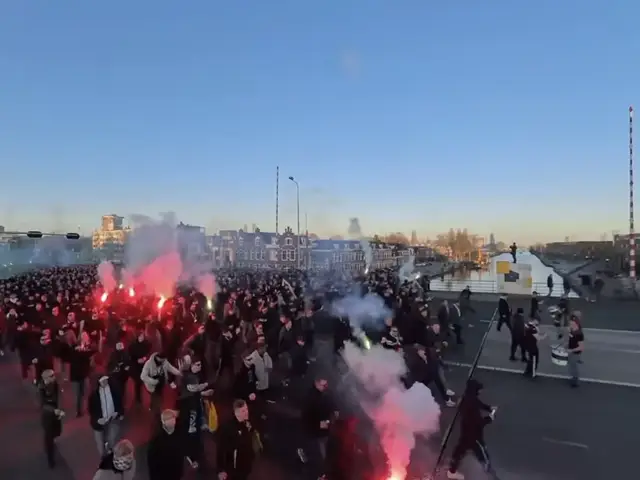 Corteo voor FC Groningen: van Oosterpark naar Euroborg