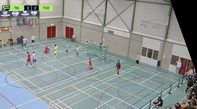 Samenvatting zaalvoetbal: Tigers Roermond - FC Eindhoven 2-2