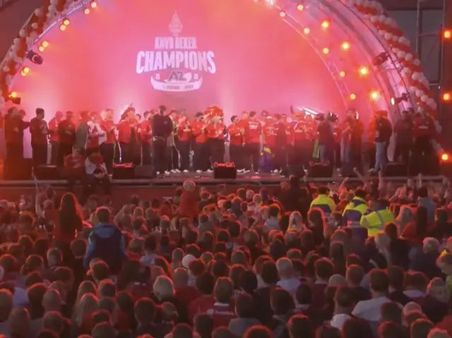 Officiële huldiging van AZ voor de KNVB-beker