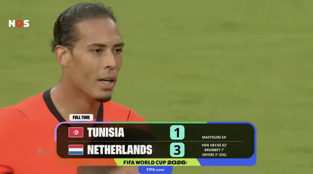 Samenvatting Tunesië - Nederland 1-3 (WK 2026)