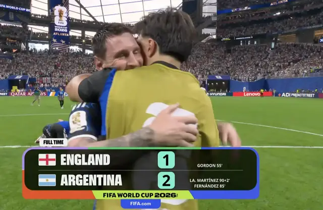Samenvatting Engeland - Argentinië 1-2 (WK 2026)