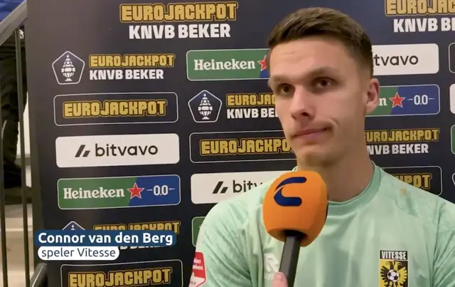 Reactie Van den Berg na Katwijk - Vitesse (1-1, Katwijk wns)