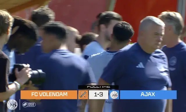 Samenvatting FC Volendam - Ajax 1-3 (oefenduel)