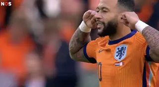 Nederland - Malta 8-0 (Memphis naast Van Persie)