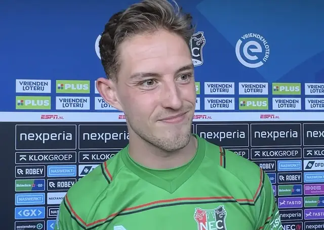 Doelman Rijk Janse geniet van debuut bij NEC