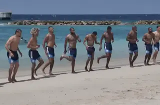 Victor Vlam zag selectie Curaçao op het strand trainen