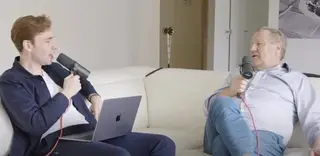 Jan Boskamp met zijn Eredivisie Team van het Jaar